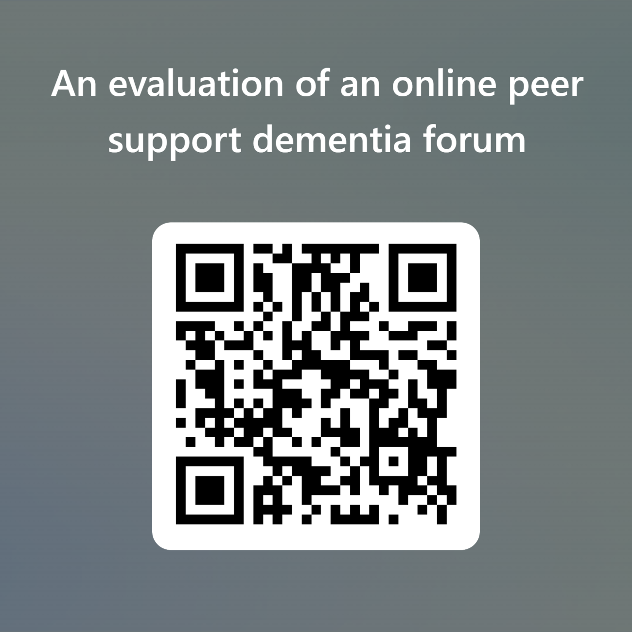 QRCode for An evaluation of an online peer support dementia forum.png